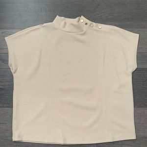 Ann Taylor Beige Blouse - Size Small